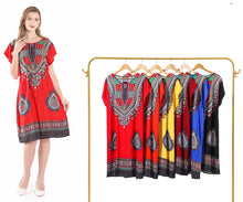 Load image into Gallery viewer, New Women Round Neck Knee Length Kaftan Summer Dress