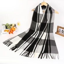 Load image into Gallery viewer, New Women Big Check Design Printed Winter Cotton/Viscose Scarf