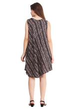 Load image into Gallery viewer, New Women Stripe Print Rayon Casual Umbrella Summer Dress Free Size