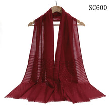 Load image into Gallery viewer, New Ladies Small Block Border Prints Summer Scarf