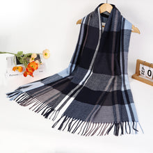 Load image into Gallery viewer, New Women Big Check Design Printed Winter Cotton/Viscose Scarf