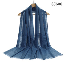 Load image into Gallery viewer, New Ladies Small Block Border Prints Summer Scarf