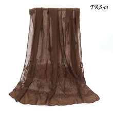 Load image into Gallery viewer, New Women Cotton Viscose Floral Embroidery Design Scarf