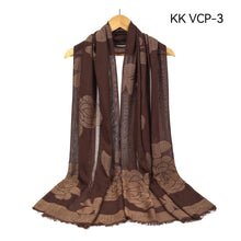 Load image into Gallery viewer, MAXI Emb Design HIJAB VISCOSE/COTTON SHAWL OVERSIZE SCARF SARONG WRAP-VCP-3