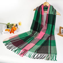 Load image into Gallery viewer, New Women Big Check Design Printed Winter Cotton/Viscose Scarf