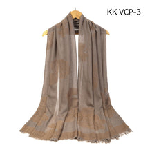 Load image into Gallery viewer, MAXI Emb Design HIJAB VISCOSE/COTTON SHAWL OVERSIZE SCARF SARONG WRAP-VCP-3