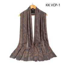 Load image into Gallery viewer, MAXI Emb Design HIJAB VISCOSE/COTTON SHAWL OVERSIZE SCARF SARONG WRAP