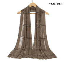 Load image into Gallery viewer, New Women Glitter Design Light Weight Scarf for Summer
