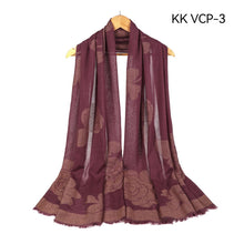 Load image into Gallery viewer, MAXI Emb Design HIJAB VISCOSE/COTTON SHAWL OVERSIZE SCARF SARONG WRAP-VCP-3