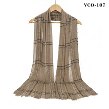 Load image into Gallery viewer, New Women Glitter Design Light Weight Scarf for Summer