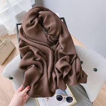 Load image into Gallery viewer, New Winter Scarf Cashmere Style Plain Pashmina Shawl Soft Wrap Warm