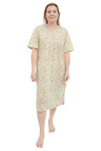 Load image into Gallery viewer, New Ladies Nighty Nightwear Floral Print Short Sleeve Long Nightdress M to XXL UK
