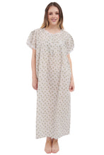 Load image into Gallery viewer, New Ladies Nighty Nightwear Floral Print Short Sleeve Long Nightdress M to XXL UK