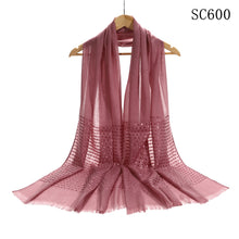 Load image into Gallery viewer, New Ladies Small Block Border Prints Summer Scarf