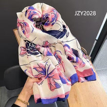 Load image into Gallery viewer, New Big Floral Print Casual Light Weight All Season Fashion Scarf Cotton Viscose