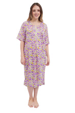 Load image into Gallery viewer, New Ladies Nighty Nightwear Floral Print Short Sleeve Long Nightdress M to XXL UK
