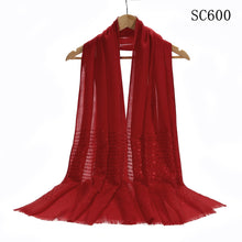 Load image into Gallery viewer, New Ladies Small Block Border Prints Summer Scarf