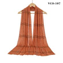 Load image into Gallery viewer, New Women Glitter Design Light Weight Scarf for Summer