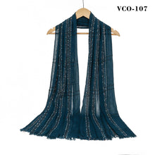 Load image into Gallery viewer, New Women Glitter Design Light Weight Scarf for Summer