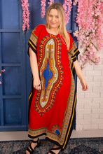 Load image into Gallery viewer, New Ladies African Print Rayon Long Maxi Summer Kaftan Free Size