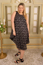 Load image into Gallery viewer, Ladies Round Neck Polka Dot Print Rayon Umbrella Casual Summer Dreess Free Size