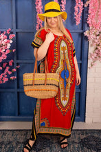 Load image into Gallery viewer, New Ladies African Print Rayon Long Maxi Summer Kaftan Free Size