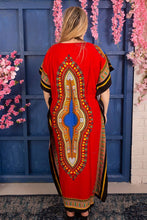 Load image into Gallery viewer, New Ladies African Print Rayon Long Maxi Summer Kaftan Free Size