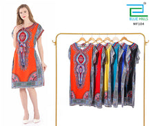Load image into Gallery viewer, New Women Round Neck Summer Knee Length Kaftan One Size Dress