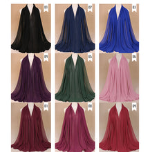Load image into Gallery viewer, New Ladies Premium Viscose Cotton Glitter Hijab Head Scarf Plain Solid Hijab Scarf