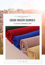 Load image into Gallery viewer, New Ladies Premium Viscose Cotton Glitter Hijab Head Scarf Plain Solid Hijab Scarf
