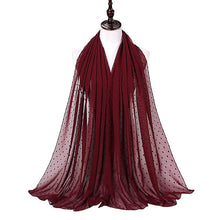 Load image into Gallery viewer, Luxury Pom Bubble Chiffon Hijab Scarf Women Long Shawl Wrap Muslim