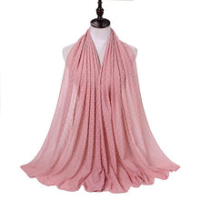 Load image into Gallery viewer, Luxury Pom Bubble Chiffon Hijab Scarf Women Long Shawl Wrap Muslim