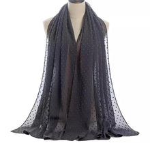 Load image into Gallery viewer, Luxury Pom Bubble Chiffon Hijab Scarf Women Long Shawl Wrap Muslim