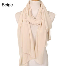 Load image into Gallery viewer, New Chiffon Scarf Hijab High Quality Elegant Sarong Shawl Wrap Plain Maxi Soft