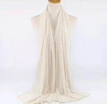 Load image into Gallery viewer, Luxury Pom Bubble Chiffon Hijab Scarf Women Long Shawl Wrap Muslim