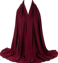 Load image into Gallery viewer, New Women Top Quality Big Large Plain Jersey Hijab Scarf Shawl Wrap Stretchy Uk seller