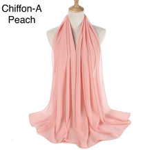 Load image into Gallery viewer, New Chiffon Scarf Hijab High Quality Elegant Sarong Shawl Wrap Plain Maxi Soft