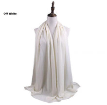 Load image into Gallery viewer, New Chiffon Scarf Hijab High Quality Elegant Sarong Shawl Wrap Plain Maxi Soft