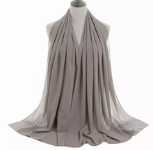 Load image into Gallery viewer, New Chiffon Scarf Hijab High Quality Elegant Sarong Shawl Wrap Plain Maxi Soft
