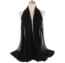Load image into Gallery viewer, New Chiffon Scarf Hijab High Quality Elegant Sarong Shawl Wrap Plain Maxi Soft