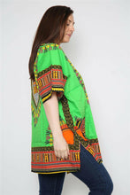 Load image into Gallery viewer, Ladies Short African Kaftan With Dashiki Print Pockets 100% Cotton UK