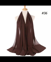 Load image into Gallery viewer, New Chiffon Scarf Hijab High Quality Elegant Sarong Shawl Wrap Plain Maxi Soft