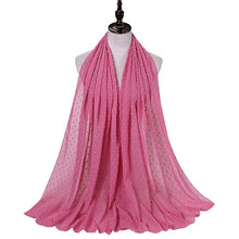 Load image into Gallery viewer, Luxury Pom Bubble Chiffon Hijab Scarf Women Long Shawl Wrap Muslim