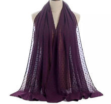 Load image into Gallery viewer, Luxury Pom Bubble Chiffon Hijab Scarf Women Long Shawl Wrap Muslim