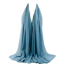 Load image into Gallery viewer, Luxury Pom Bubble Chiffon Hijab Scarf Women Long Shawl Wrap Muslim