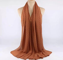 Load image into Gallery viewer, Luxury Pom Bubble Chiffon Hijab Scarf Women Long Shawl Wrap Muslim