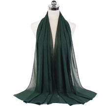 Load image into Gallery viewer, New Chiffon Scarf Hijab High Quality Elegant Sarong Shawl Wrap Plain Maxi Soft