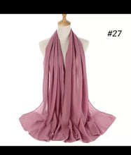 Load image into Gallery viewer, New Chiffon Scarf Hijab High Quality Elegant Sarong Shawl Wrap Plain Maxi Soft