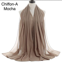 Load image into Gallery viewer, New Chiffon Scarf Hijab High Quality Elegant Sarong Shawl Wrap Plain Maxi Soft