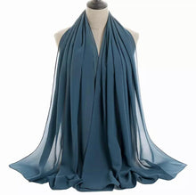Load image into Gallery viewer, New Chiffon Scarf Hijab High Quality Elegant Sarong Shawl Wrap Plain Maxi Soft